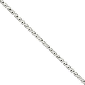 2.5mm Stainless Steel Spiga Link Chain Necklace, 16 Inch